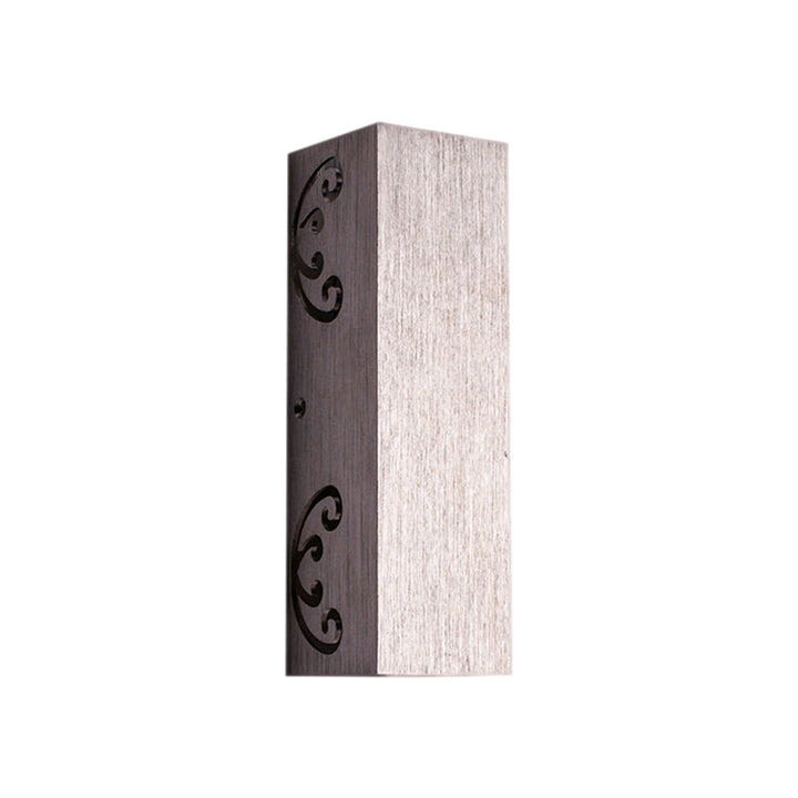 Lisslune | Brushed Silver Rectangular Wall Lamp Modernist Aluminium LED Wall Lamp with 3D Optical Butterfly Design, 2/6 Watt