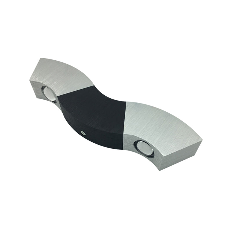 Lisslune | Black and Silver Wave Wall Light Simplicity Metallic LED Ceiling Light in Green/Purple/Red Light