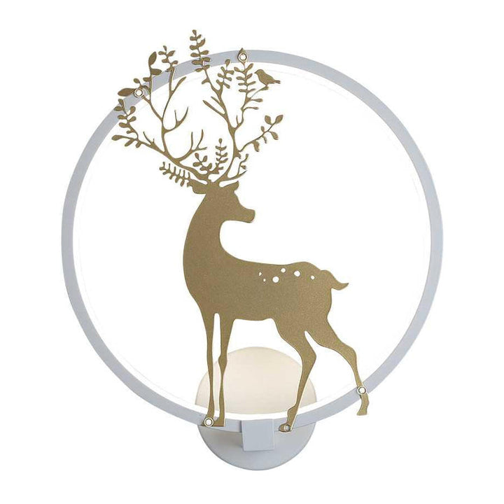 Lisslune | Gold Deer Wall Lamp Nordic Acrylic LED Hoop Wall Lighting Ideas for Living Room