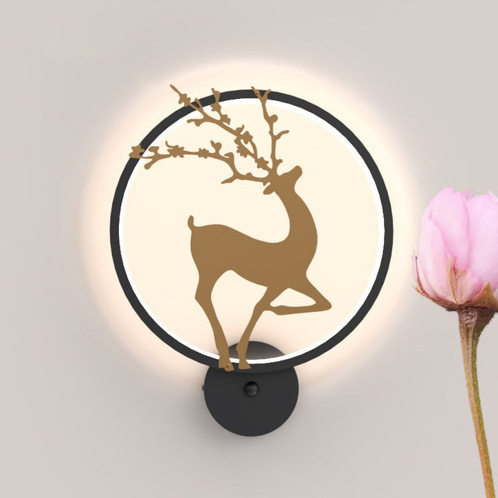 Lisslune | Every Mural Light Fixture Nordic Metallic Bedroom LED Wall Mount Lighting with Black Ring