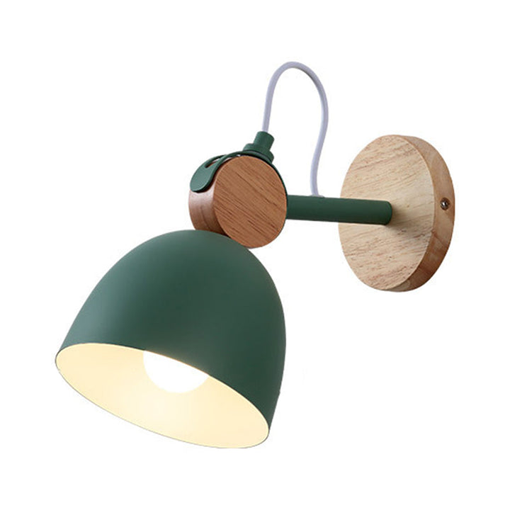 Lisslune | Metal Bowl Shade Wall Light Lamp Children's Room Shop 1 Head Macaron Style Wall Light