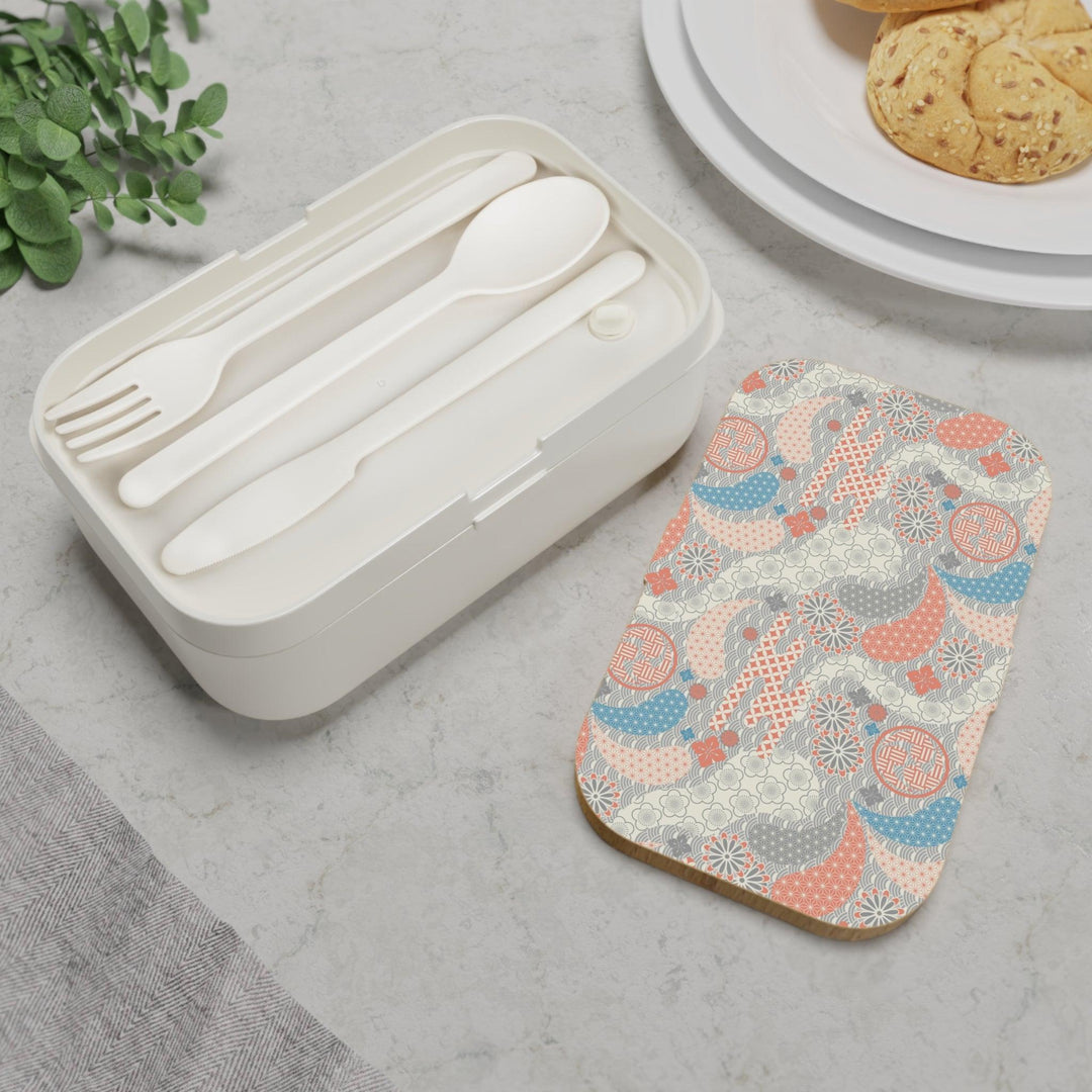 Lisslune | Customizable elegant Japanese bento lunchbox with stylish wooden lid - Transform your lunch experience
