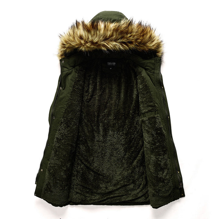 Men's fashionable parka jacket with removable hood and soft inner lining Lisslune