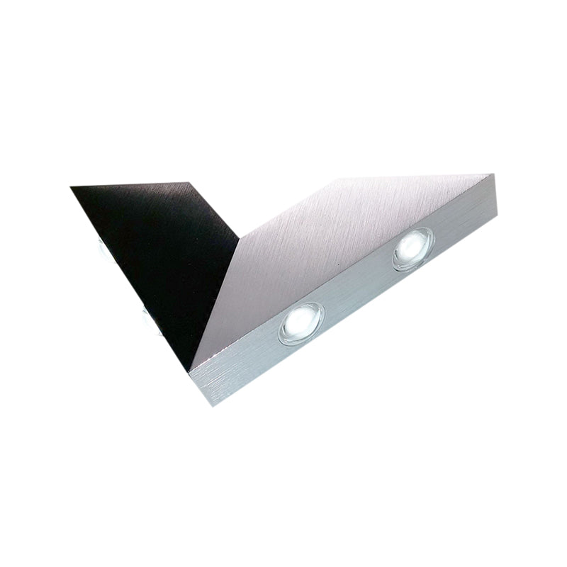 Lisslune | Minimalist V neck metal wall lamp LED wall mounted light in RGB color light, black and silver