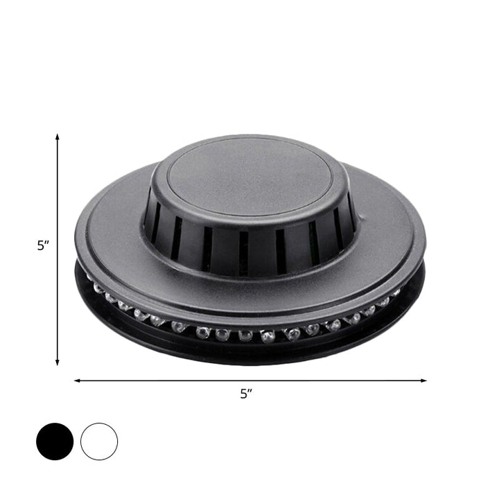 Lisslune | UFO Karaoke Bar Wall Lighting Metal Modernist RGB Color Flashing LED Wall Mounted Fixture in Black/White