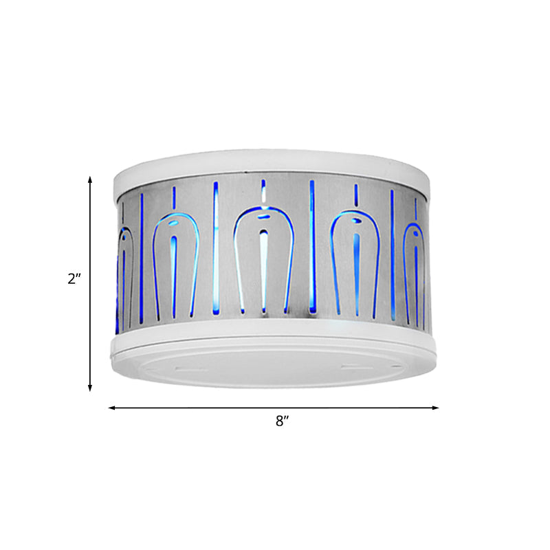 Lisslune | Modern Style LED Wall Lamp White Hollow Peacock Feather Wall Light with Iron Shade, RGB Color Light
