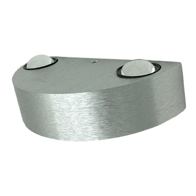 Lisslune | Modern semicircle metallic wall lamp LED ceiling light in brushed silver, blue/red/green light