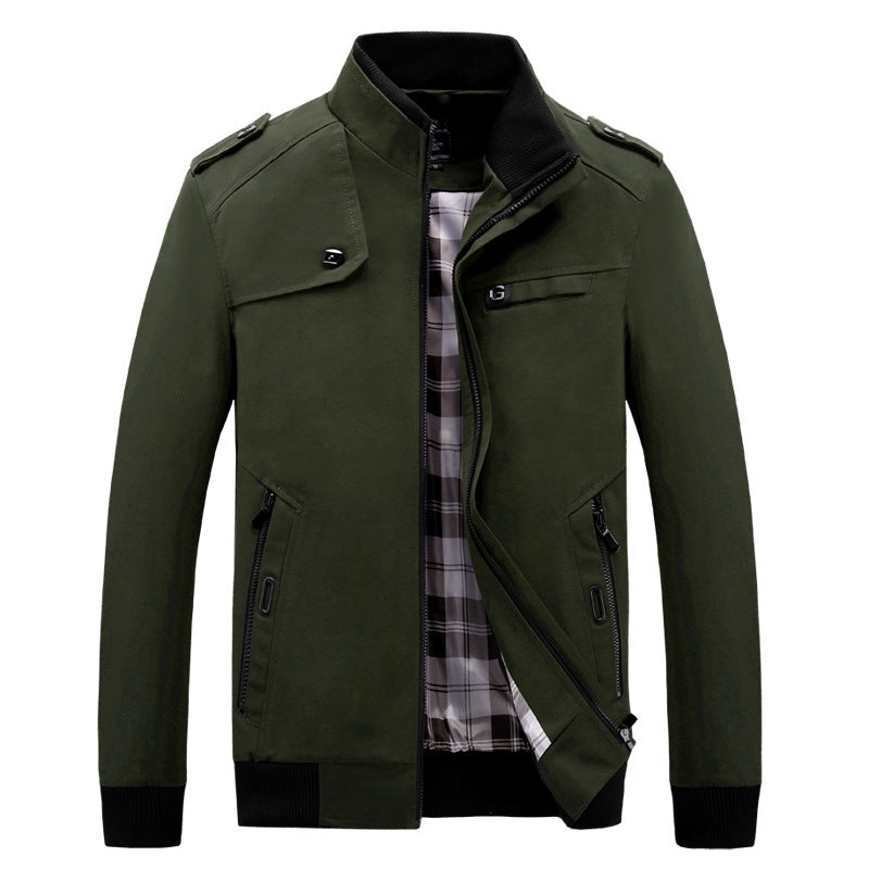 Men's fashion leisure jacket with practical pocket layout and high collar Lisslune