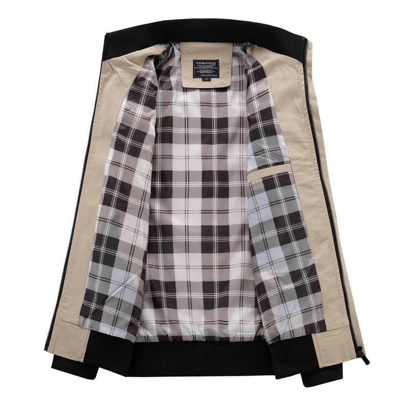 Men's fashion leisure jacket with practical pocket layout and high collar Lisslune