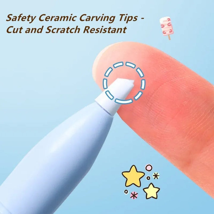 Lisslune | Mini Folding Pen Scissors Graving Knife for Kids
