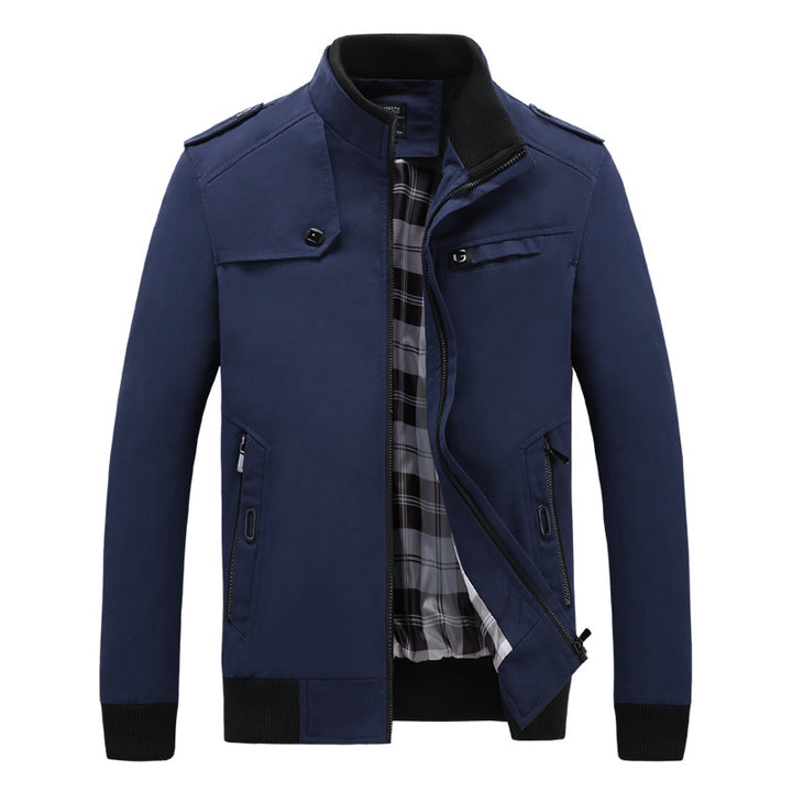 Men's fashion leisure jacket with practical pocket layout and high collar Lisslune