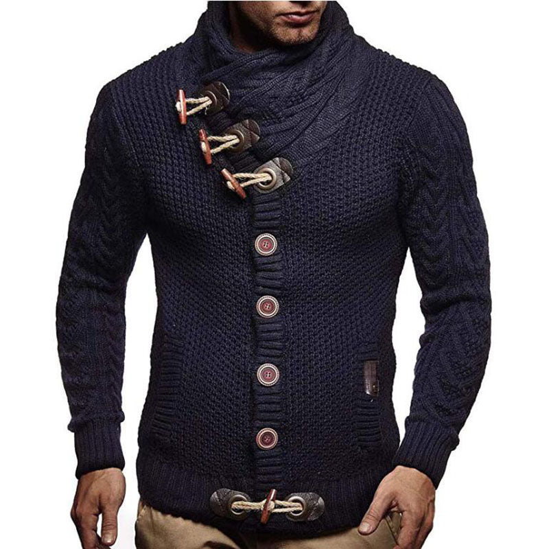 Men's cardigan with asymmetrical collar Lisslune