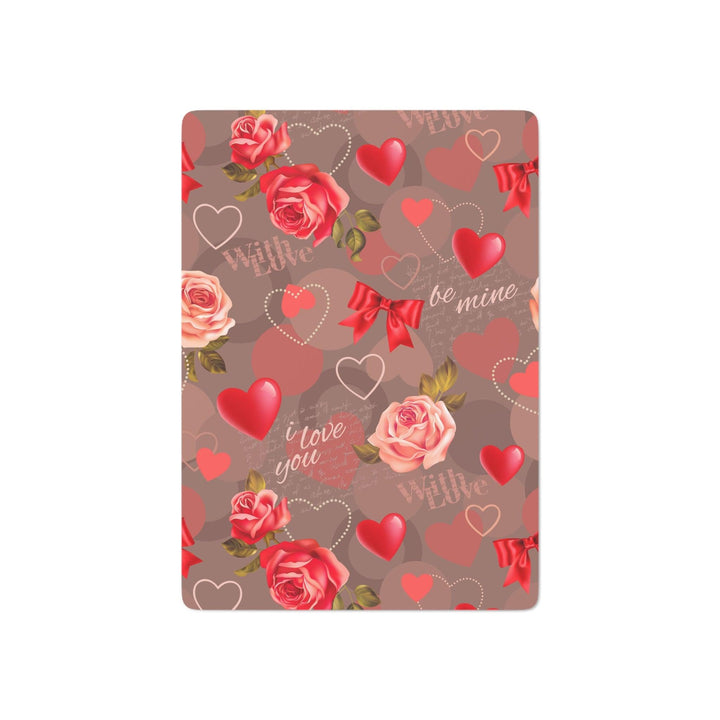 Lisslune | Valentine's Red Heart Peekaboo Playing Cards - Enhance Your Game Nights