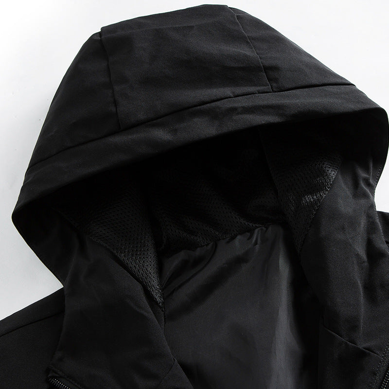 Men's Multifunctional Outdoor Jacket with Adjustable Hood and Practical Pockets Lisslune