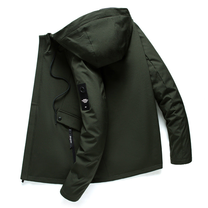 Men's Multifunctional Outdoor Jacket with Adjustable Hood and Practical Pockets Lisslune