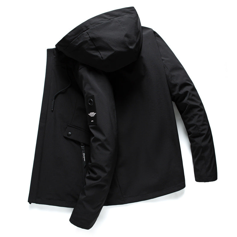 Men's Multifunctional Outdoor Jacket with Adjustable Hood and Practical Pockets Lisslune