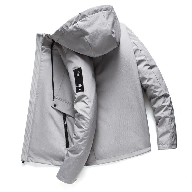 Men's Multifunctional Outdoor Jacket with Adjustable Hood and Practical Pockets Lisslune