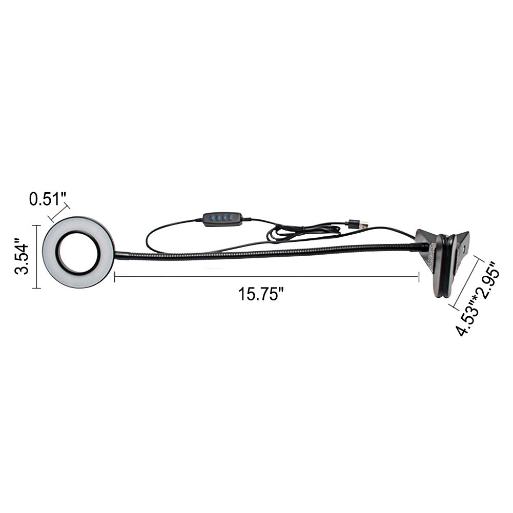 Lisslune | Creative simple USB pants button LED reading clip desk lamp