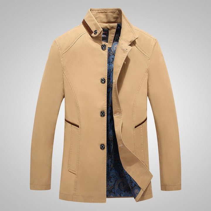Men's Stylish Transitional Jacket with Elegant Collar and Practical Pockets Lisslune