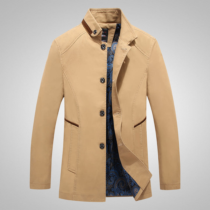 Men's Stylish Transitional Jacket with Elegant Collar and Practical Pockets Lisslune