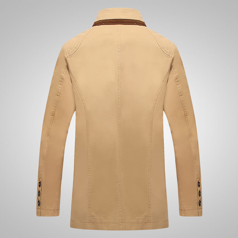 Men's Stylish Transitional Jacket with Elegant Collar and Practical Pockets Lisslune