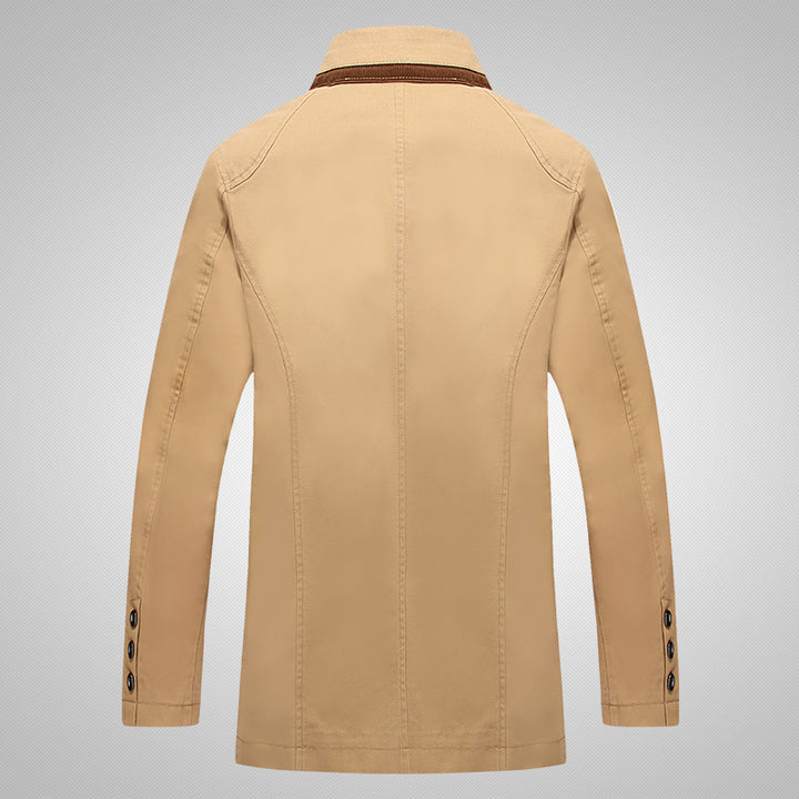 Men's Stylish Transitional Jacket with Elegant Collar and Practical Pockets Lisslune