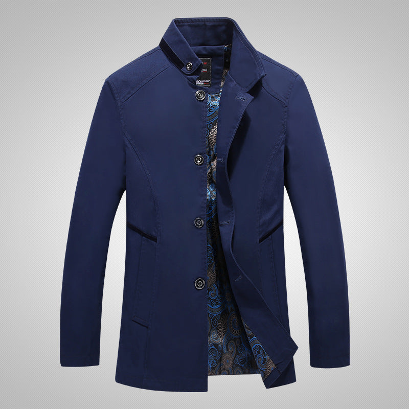 Men's Stylish Transitional Jacket with Elegant Collar and Practical Pockets Lisslune