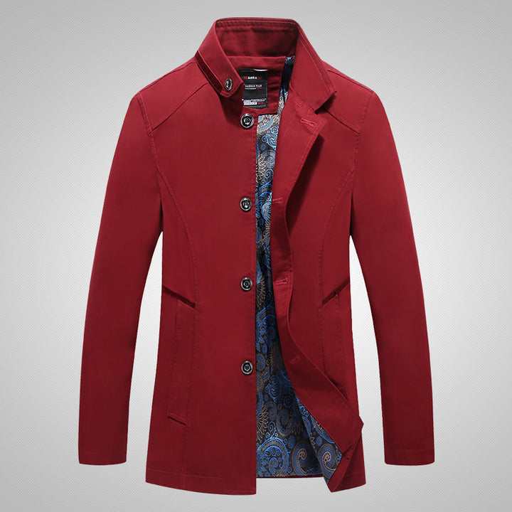 Men's Stylish Transitional Jacket with Elegant Collar and Practical Pockets Lisslune