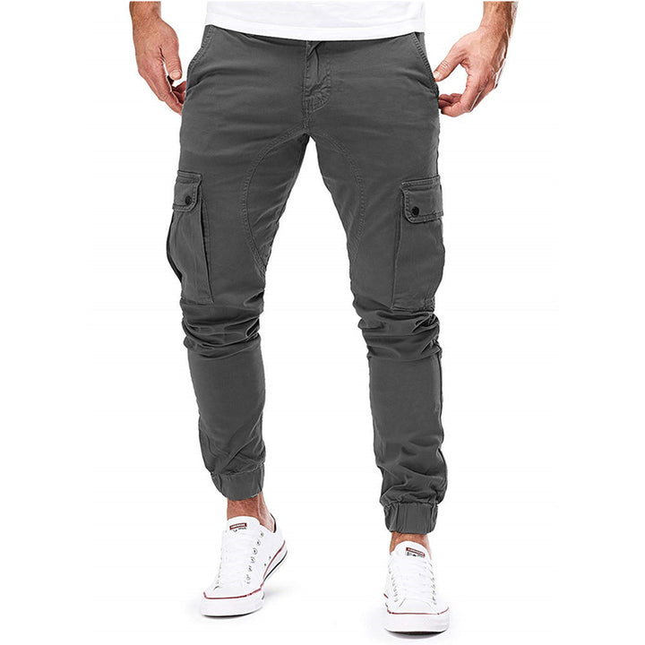 Men's Cargo Pants with Elastic Waistband and Practical Pockets Lisslune