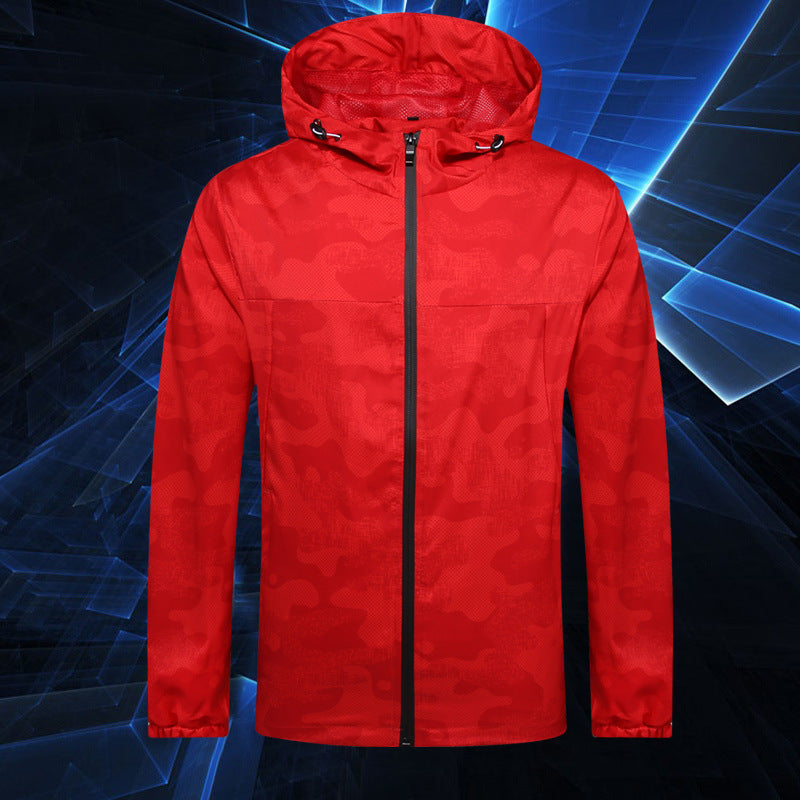 Men's Lightweight Camo Jacket with Adjustable Hood Lisslune