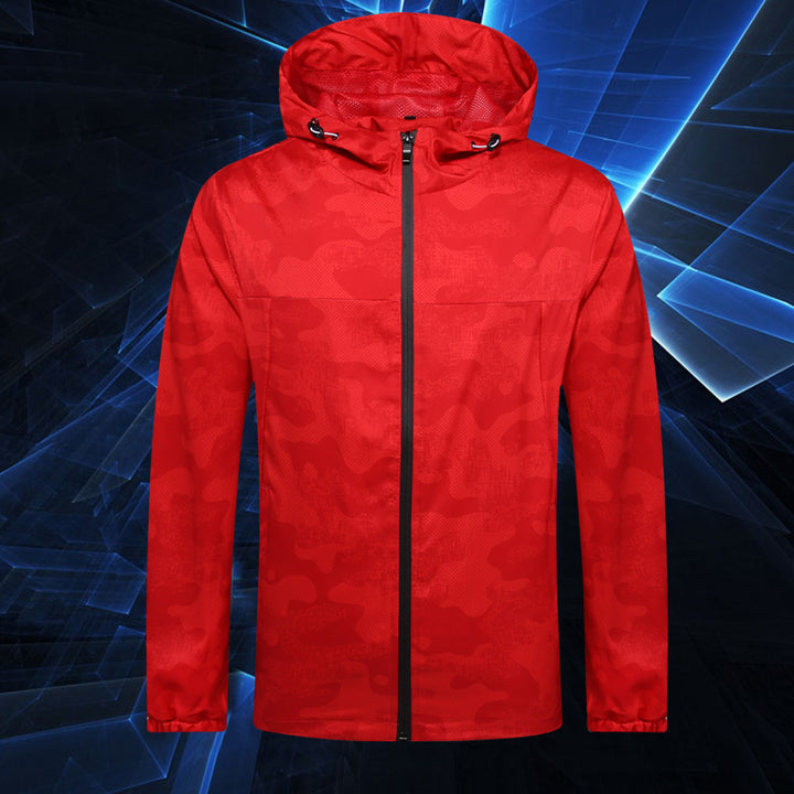 Men's Lightweight Camo Jacket with Adjustable Hood Lisslune
