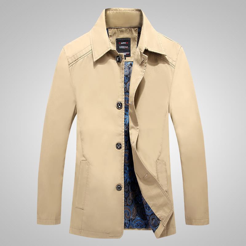 Men's Fashionable Transitional Jacket with Elegant Print In The Lining Lisslune