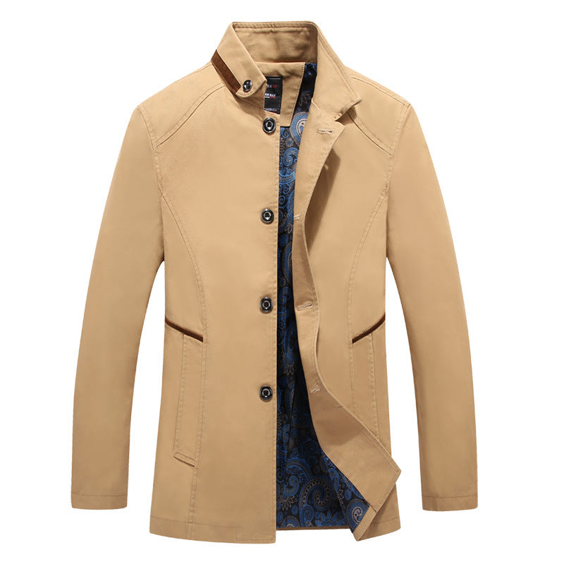 Men's Stylish Transitional Jacket with Elegant Collar and Practical Pockets Lisslune