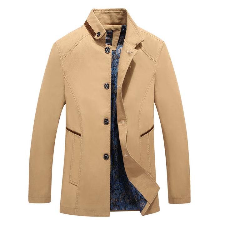 Men's Stylish Transitional Jacket with Elegant Collar and Practical Pockets Lisslune
