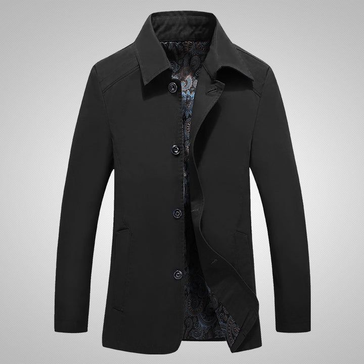 Men's Fashionable Transitional Jacket with Elegant Print In The Lining Lisslune