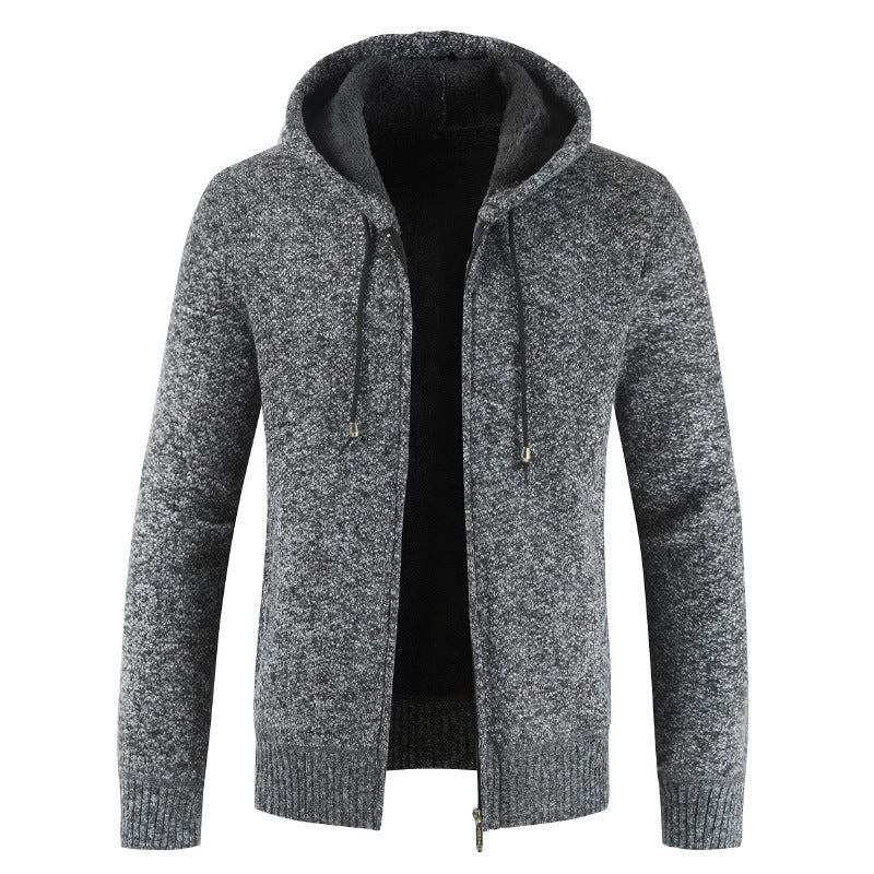 Men's modern cardigan with hood and soft lining Lisslune