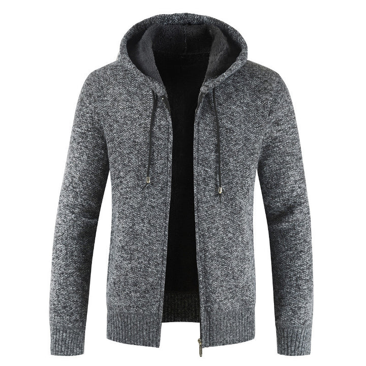 Men's modern cardigan with hood and soft lining Lisslune