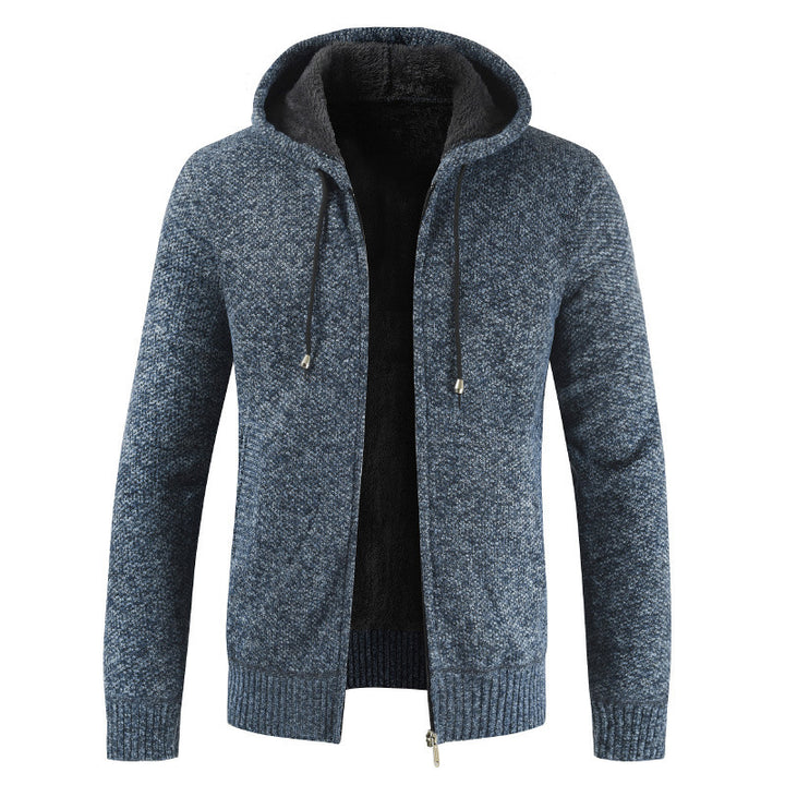 Men's modern cardigan with hood and soft lining Lisslune