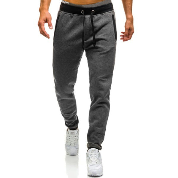 Men's Sporty Leisure Pants with Elastic Waistband and Practical Pockets Lisslune