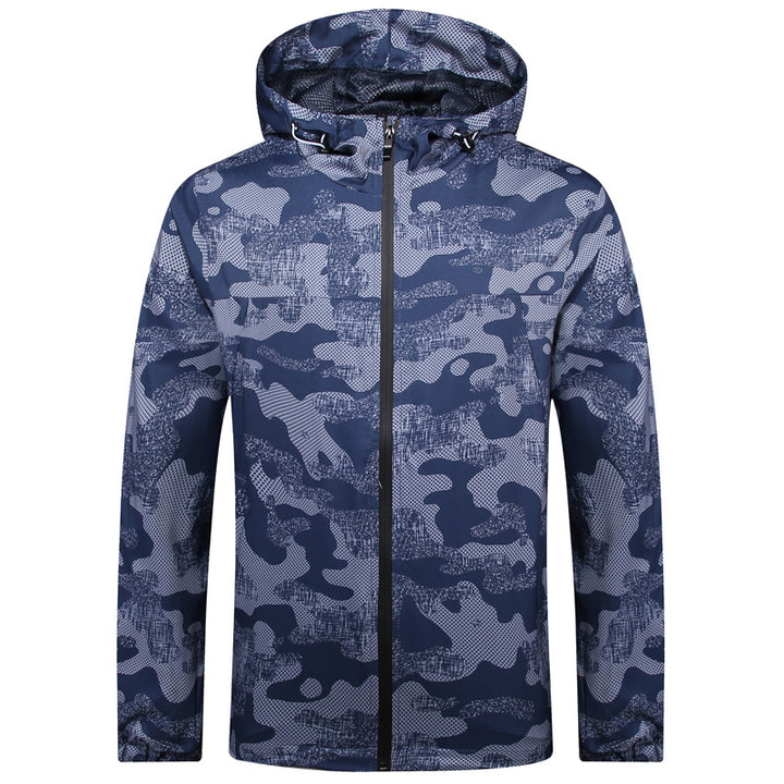 Men's Lightweight Camo Jacket with Adjustable Hood Lisslune