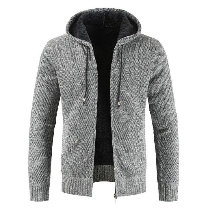 Men's modern cardigan with hood and soft lining Lisslune