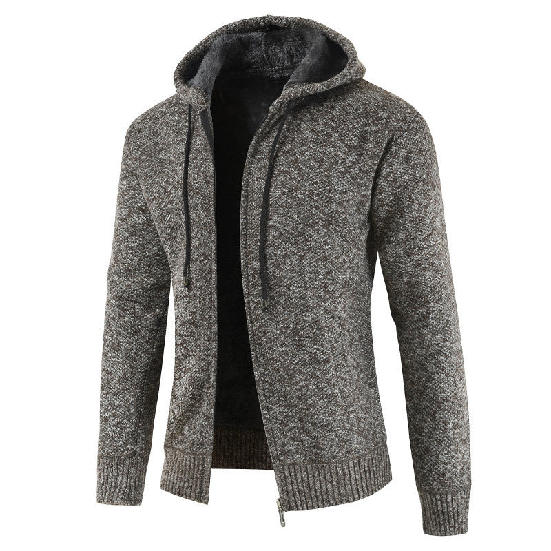 Men's modern cardigan with hood and soft lining Lisslune