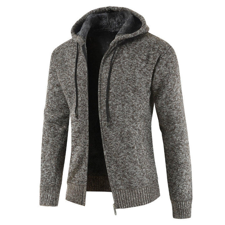 Men's modern cardigan with hood and soft lining Lisslune