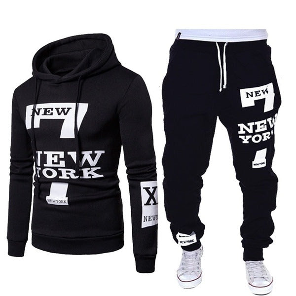 Men's Fashionable Hoodie Tracksuit In Sporty Look Lisslune