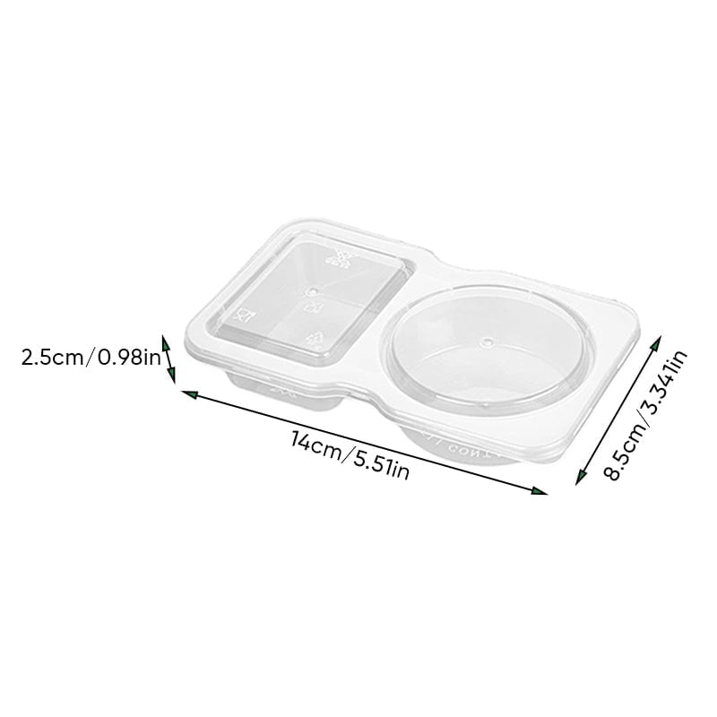 Lisslune | Double Compartment Snack Containers with Lids