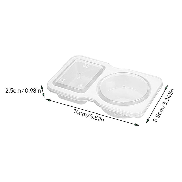 Lisslune | Double Compartment Snack Containers with Lids