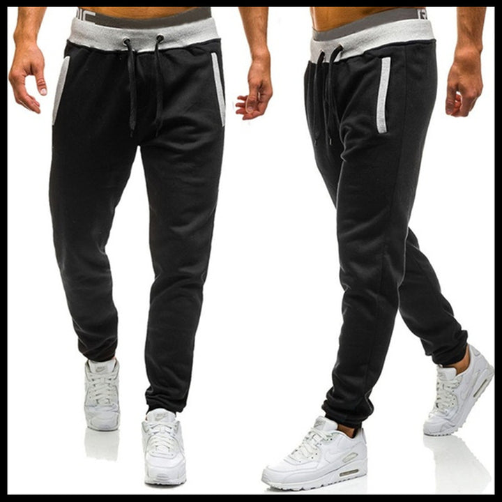 Men's Sporty Leisure Pants with Elastic Waistband and Practical Pockets Lisslune