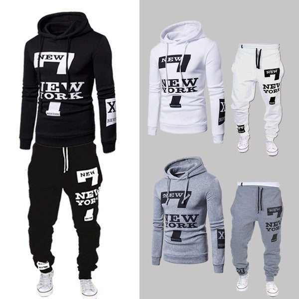 Men's Sporty Hoodie Set with Modern Graphic Designs Lisslune