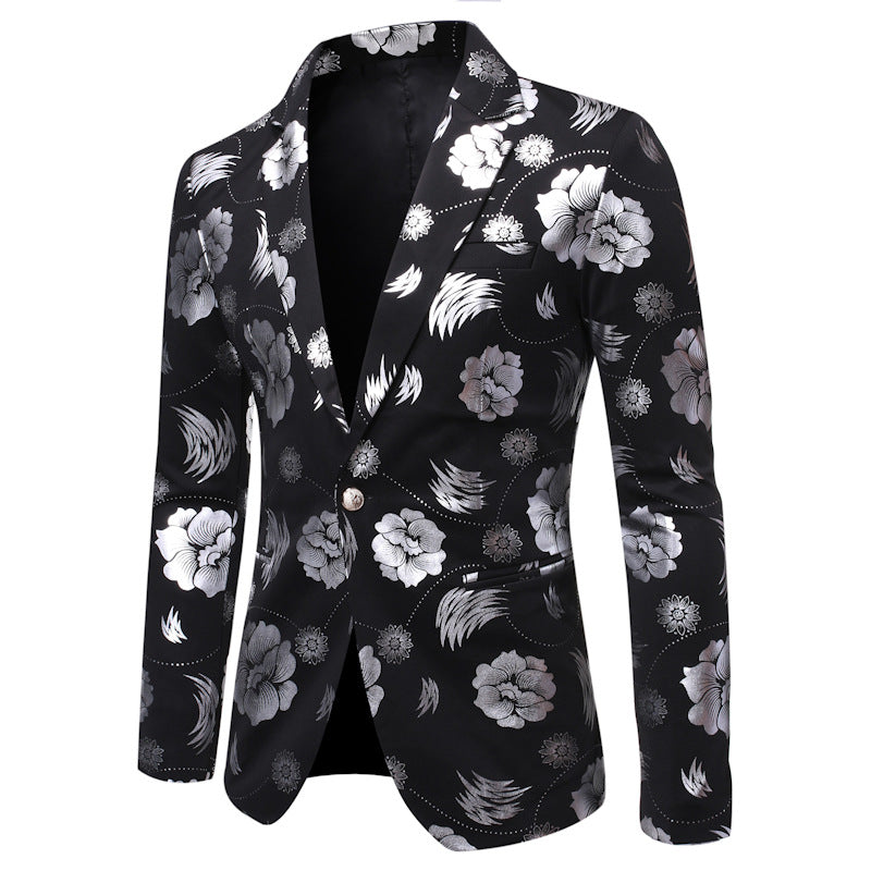 Men's elegant blazer with floral accents Lisslune