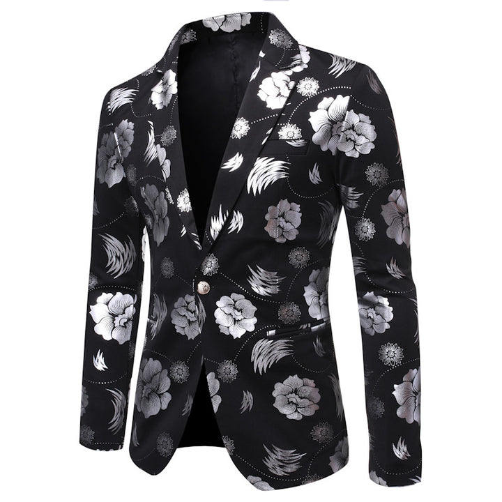 Men's elegant blazer with floral accents Lisslune